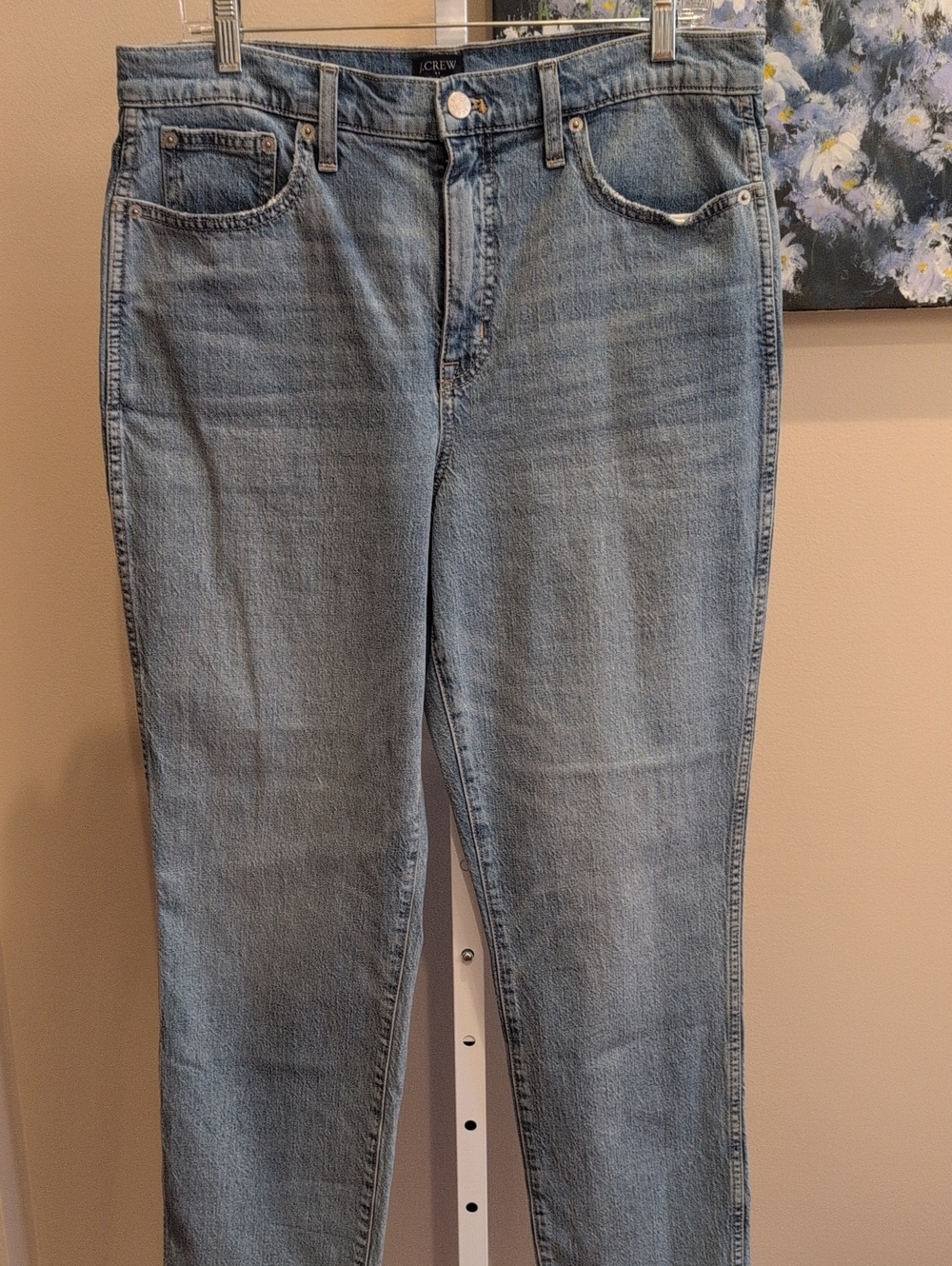J. Crew Women's High-Rise Light Blue Straight Jeans